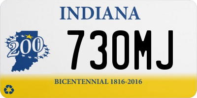 IN license plate 730MJ