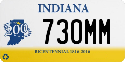 IN license plate 730MM
