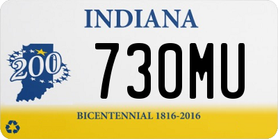 IN license plate 730MU