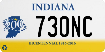 IN license plate 730NC