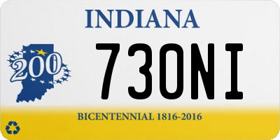 IN license plate 730NI