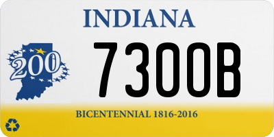 IN license plate 730OB