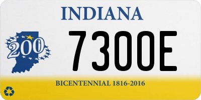 IN license plate 730OE