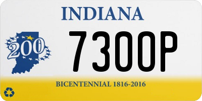 IN license plate 730OP