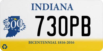 IN license plate 730PB