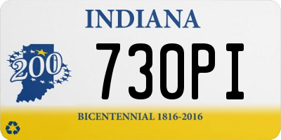 IN license plate 730PI