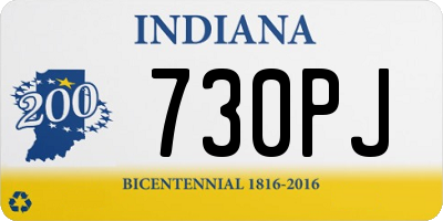 IN license plate 730PJ