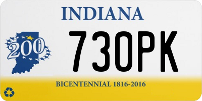 IN license plate 730PK