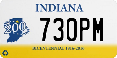 IN license plate 730PM