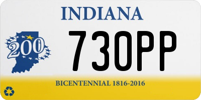 IN license plate 730PP