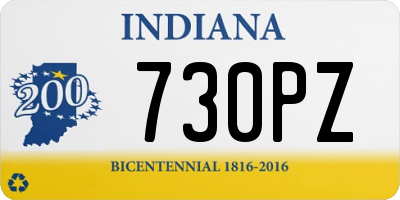 IN license plate 730PZ