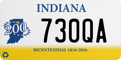 IN license plate 730QA