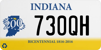 IN license plate 730QH