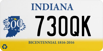 IN license plate 730QK
