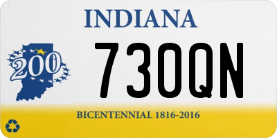 IN license plate 730QN