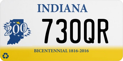 IN license plate 730QR