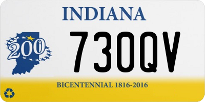 IN license plate 730QV