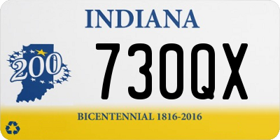 IN license plate 730QX