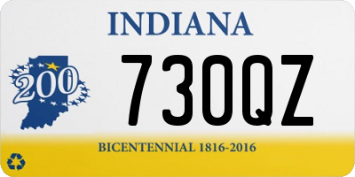 IN license plate 730QZ