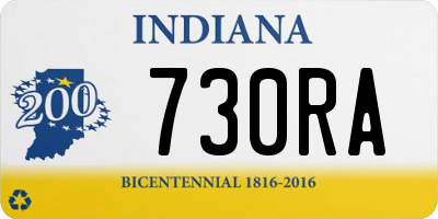 IN license plate 730RA