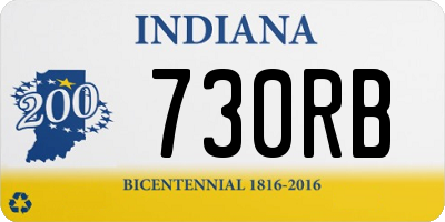 IN license plate 730RB