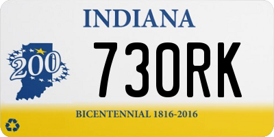 IN license plate 730RK