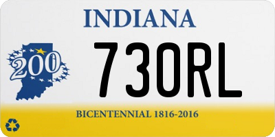 IN license plate 730RL