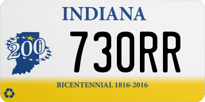 IN license plate 730RR