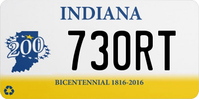 IN license plate 730RT