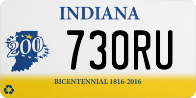 IN license plate 730RU