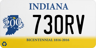 IN license plate 730RV