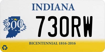 IN license plate 730RW