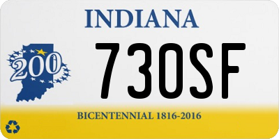 IN license plate 730SF