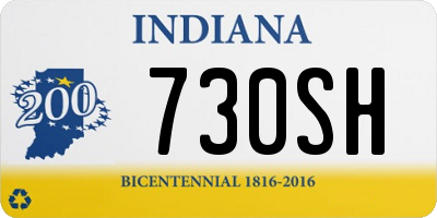 IN license plate 730SH