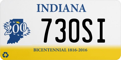 IN license plate 730SI