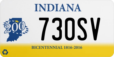 IN license plate 730SV