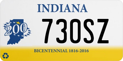 IN license plate 730SZ