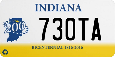 IN license plate 730TA