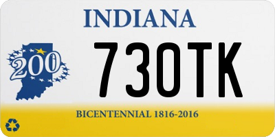 IN license plate 730TK