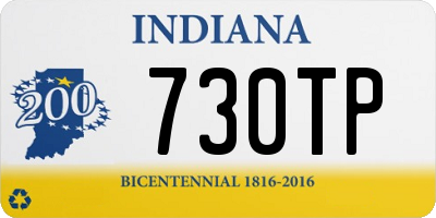 IN license plate 730TP