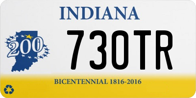 IN license plate 730TR