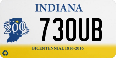 IN license plate 730UB