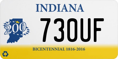 IN license plate 730UF