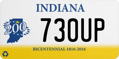IN license plate 730UP