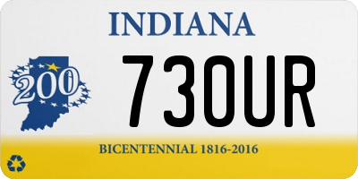 IN license plate 730UR