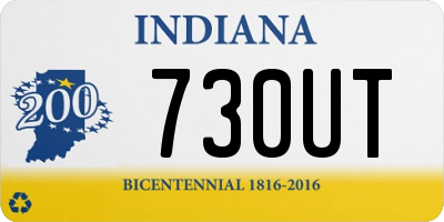 IN license plate 730UT