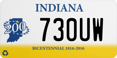 IN license plate 730UW