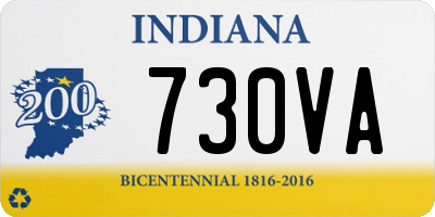 IN license plate 730VA