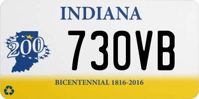 IN license plate 730VB