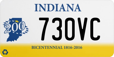 IN license plate 730VC